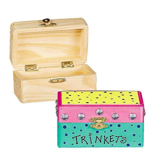 DIY Wooden Hinged Boxes (12 Pack) - EconoCrafts