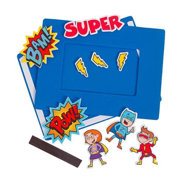 Superhero Picture Frame Craft Kit (12 Pack) - EconoCrafts