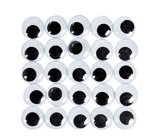 Googly Eyes - 25 mm (20 Pack) - EconoCrafts