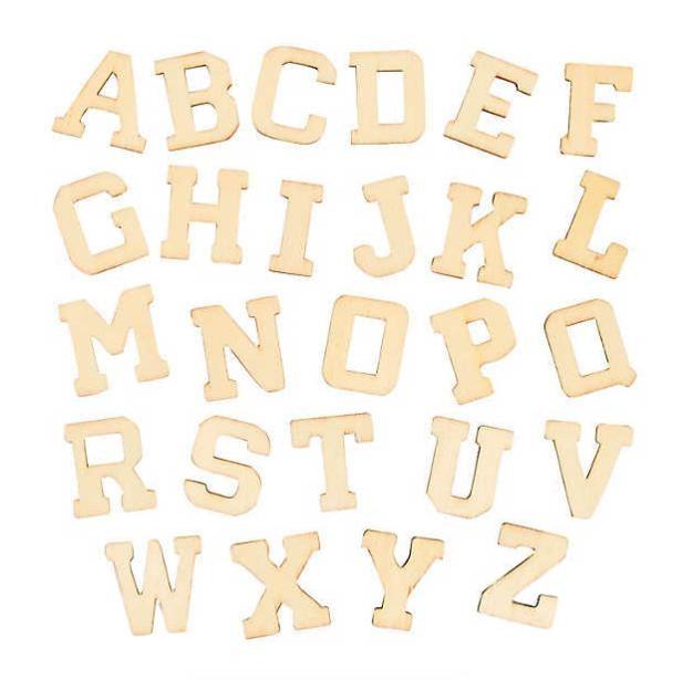 DIY Unfinished Wood Letters (Set of 52) - EconoCrafts