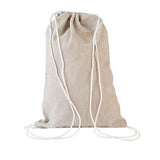 DIY Medium Natural Canvas Drawstring Backpacks 