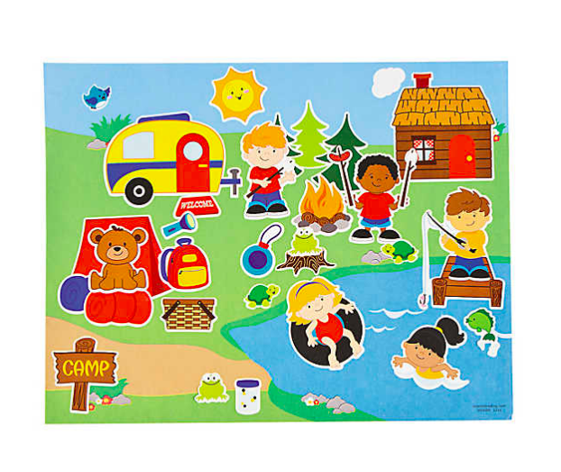 Summer Camp Sticker Scenes