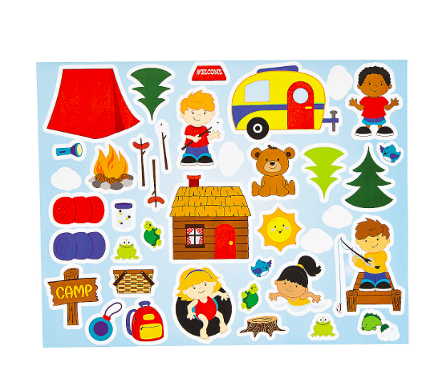 Camp Sticker Craft Summer Camp Sticker Scenes (12 Pack) – EconoCrafts