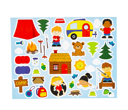 Summer Camp Sticker Scenes