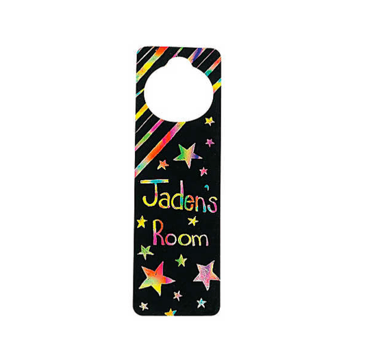 Scratch Art Doorknob Hangers (12 Pack) - EconoCrafts