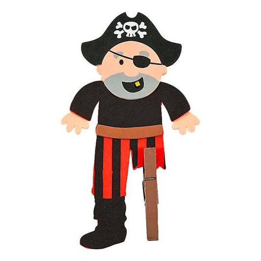 Pirate Clothespin Magnet Craft Kit (12 Pack) - EconoCrafts