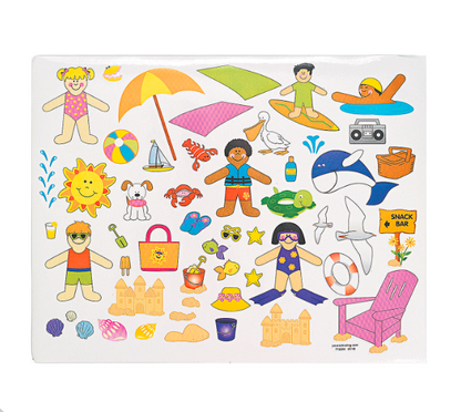 Day at the Beach Sticker Scenes (12 Pack) - EconoCrafts