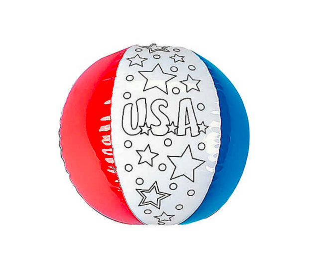 Color Your Own Patriotic Beach Balls