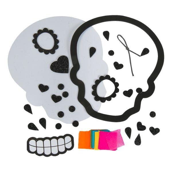 Sugar Skull Tissue Paper Sign Craft Kit (12 Pack) - EconoCrafts