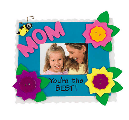 Mom Picture Frame Magnet Craft Kit (12 Pack) - EconoCrafts