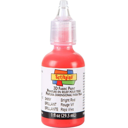 3D Fabric Paint - Red - EconoCrafts