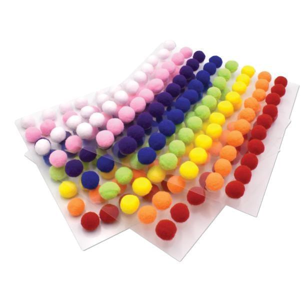 Self-Adhesive Pom-Poms (240 Pack) - EconoCrafts