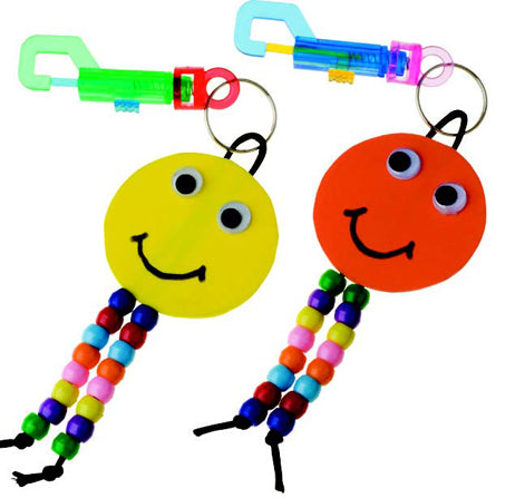 Smiley Face Clip-On Key Chains 