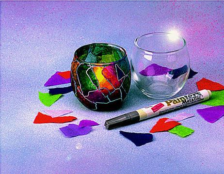 DIY Stained Glass Votives (12 Pack) - EconoCrafts