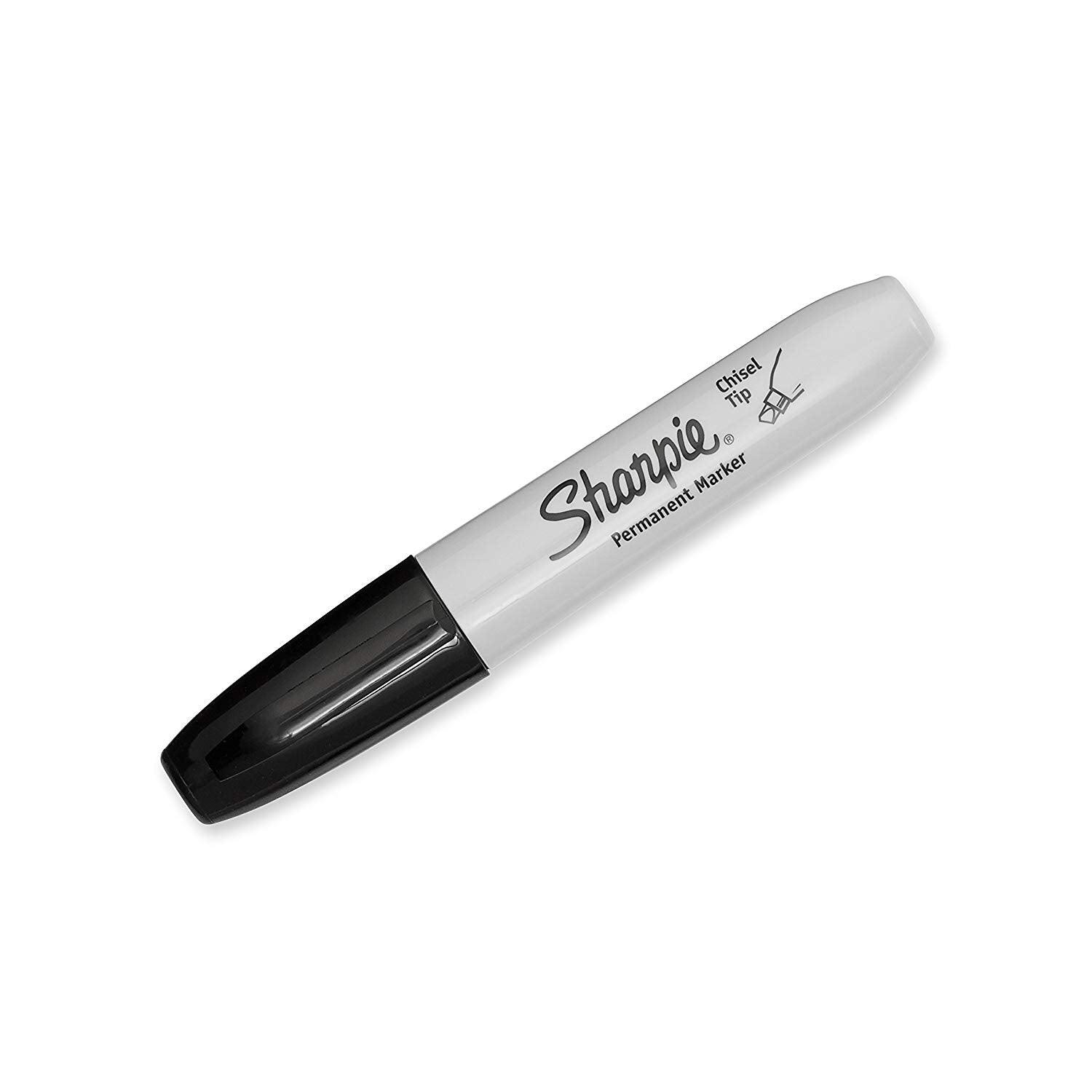 Sharpie Chisel Tip Markers - Black (12 Pack) - EconoCrafts