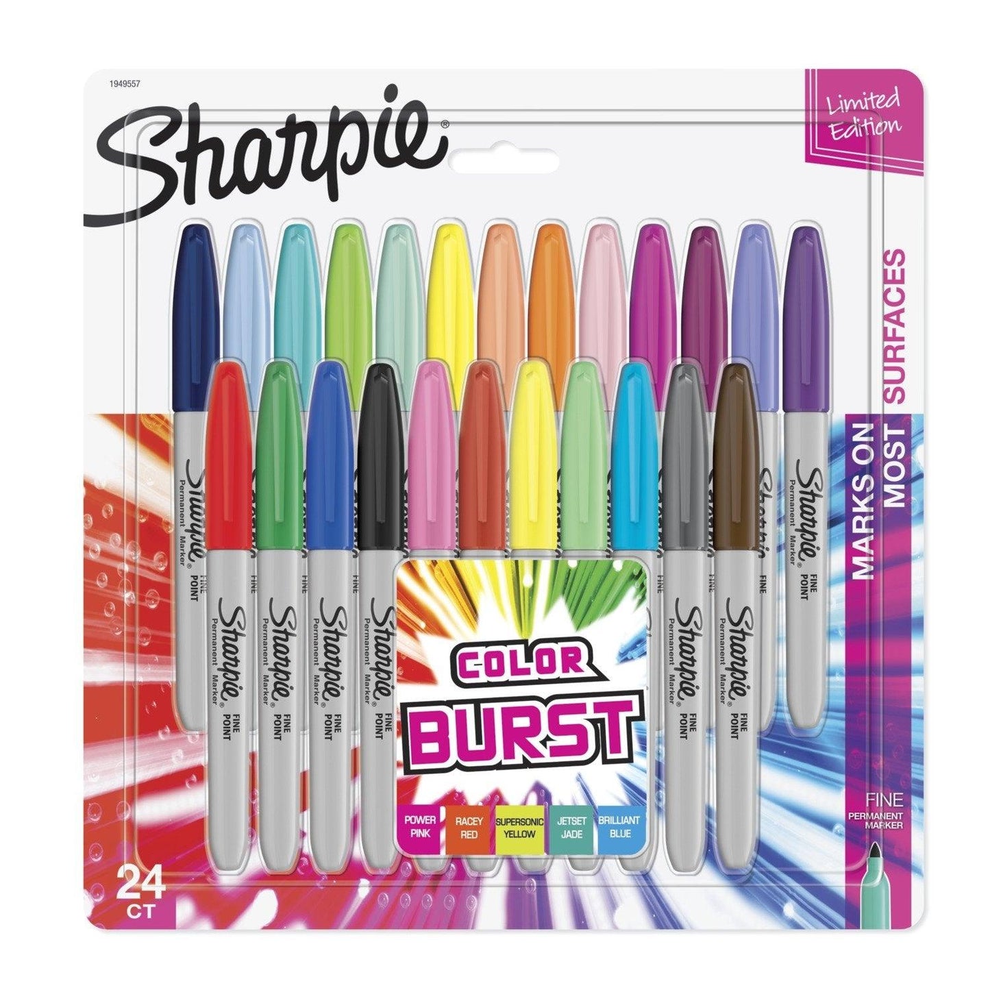 Sharpie Color Burst Permanent Markers (24 Pack) - EconoCrafts