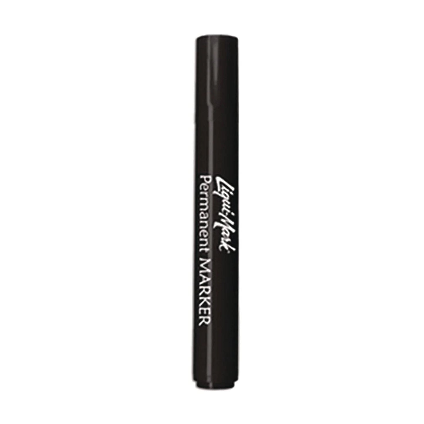 Liqui-Mark Permanent Marker Chisel Tip - Black (12 Pack)