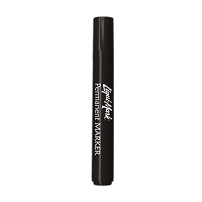 Liqui-Mark Permanent Marker Chisel Tip - Black (12 Pack)