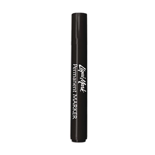 Liqui-Mark Permanent Marker Chisel Tip - Black (12 Pack)