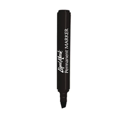 Liqui-Mark Permanent Marker Chisel Tip - Black (12 Pack)