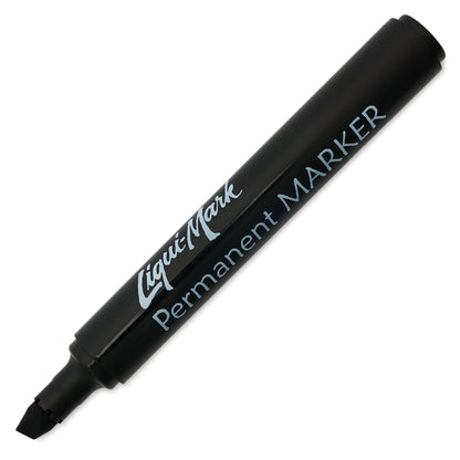 Liqui-Mark Permanent Marker Chisel Tip - Black (12 Pack)