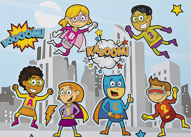 Superhero Stickers Scene