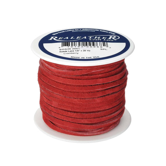 Soft Suede Lacing - Red - EconoCrafts