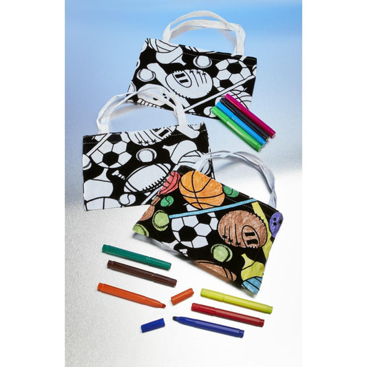 CYO Velvet Sports Tote Bags (12 Pack) - EconoCrafts