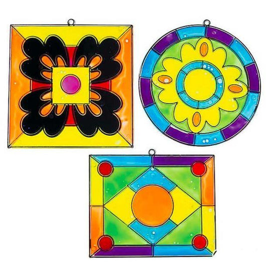 Stained Glass Suncatchers (12 Pack) - EconoCrafts