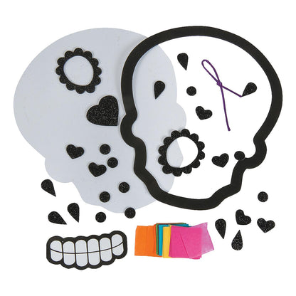 Sugar Skull Tissue Paper Sign Craft Kit (12 Pack)