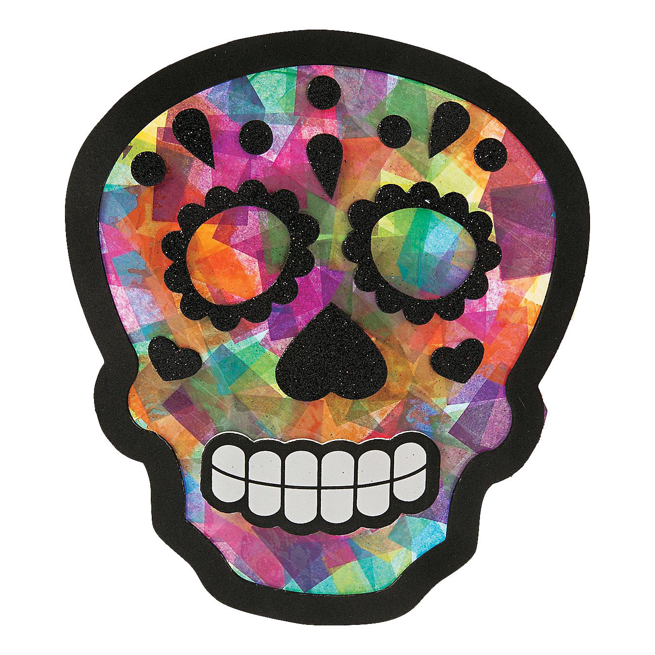 Sugar Skull Tissue Paper Sign Craft Kit (12 Pack)