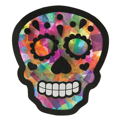 Sugar Skull Tissue Paper Sign Craft Kit (12 Pack)