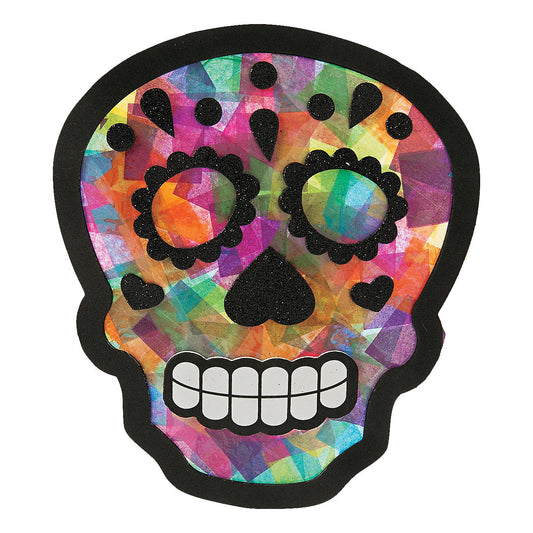 Sugar Skull Tissue Paper Sign Craft Kit (12 Pack)