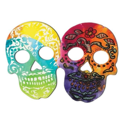 Color Diffusing Sugar Skulls