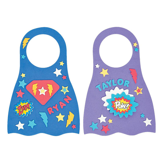 Superhero Doorknob Hanger Craft (24 Pack)