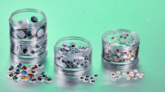 Googly Eyes Stack - Assorted Sizes and Colors (528 Pack) - EconoCrafts