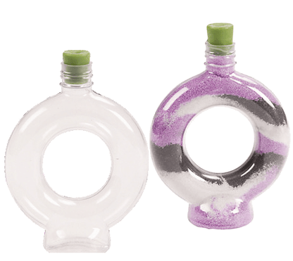 Ring-Shaped Sand Art Bottles (12 Pack) - EconoCrafts