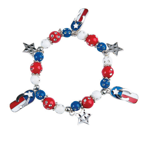 American Flag Flip Flop Bracelet Craft Kit