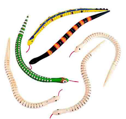 Flexible Wooden Snakes (12 Pack) - EconoCrafts