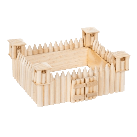 Wood Model Kit - Old West Fort (6 Pack) - EconoCrafts