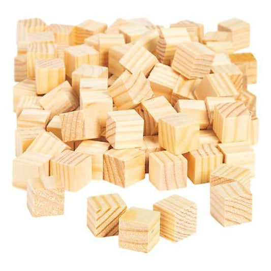 Wooden Cubes (100 Pack) - EconoCrafts