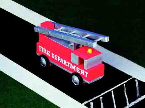 Wooden Fire Truck Craft Kit - Each - EconoCrafts